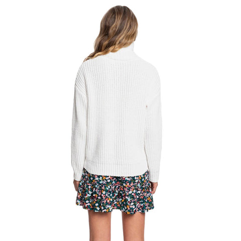 Roxy Velvet Morning Turtle Neck Sweater - Snow White