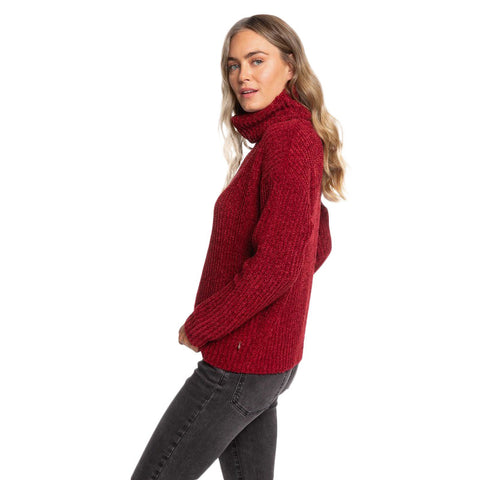 Roxy Velvet Morning Turtle Neck Sweater - Rhubarb