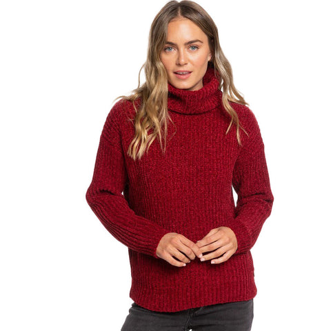 Roxy Velvet Morning Turtle Neck Sweater - Rhubarb