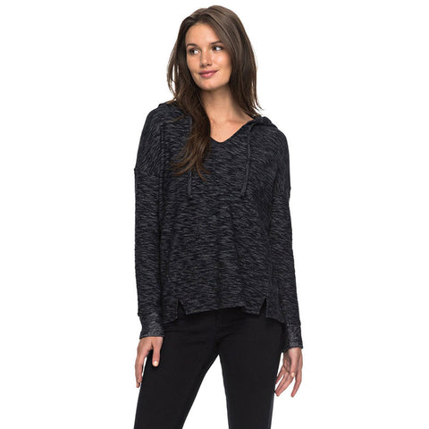 Roxy Wanted and Wild L/S Hooded Top - Anthracite