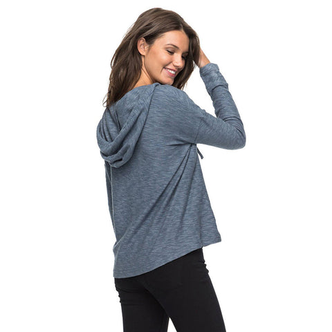 Roxy Wanted and Wild L/S Hooded Top - China Blue