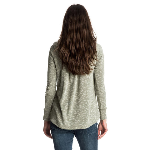 Roxy Wasted Time Hooded Top - Oil Green
