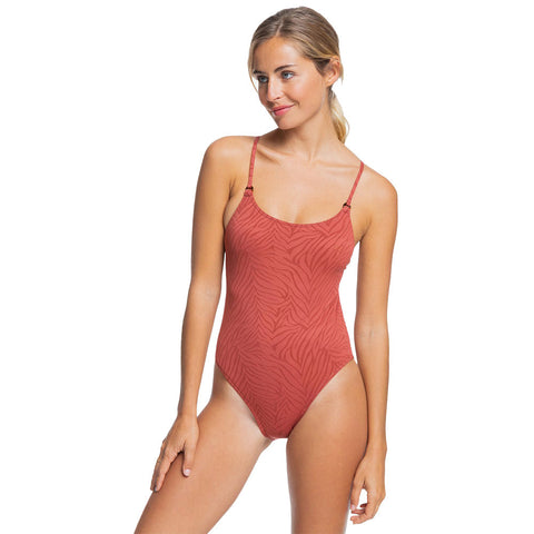 Roxy Wild Babe One Piece Swimsuit - Marsala