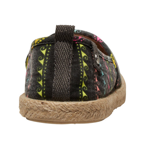 Roxy Girls Flamenco Slip On Shoes - Black Print