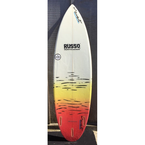Used Russo 6'0" Shortboard Surfboard w/ Fins