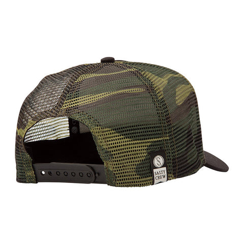 Salty Crew Bait And Tackle Retro Trucker Hat - Black / Camo