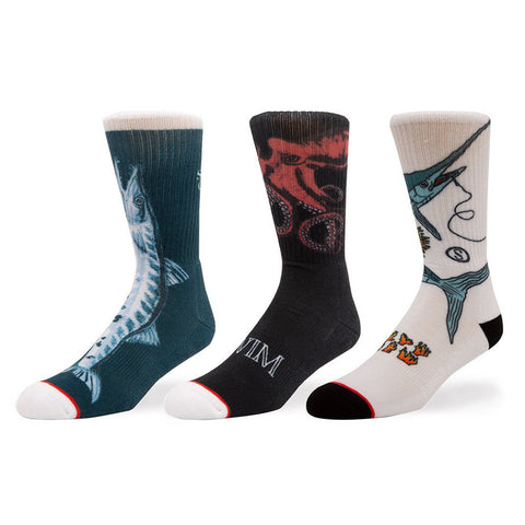 Salty Crew Deepwater Sock 3 Pack