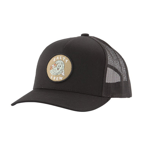 Salty Crew Ding Repair Retro Trucker Hat - Black