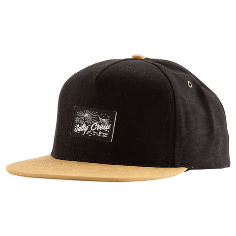 Salty Crew Frenzy Two Tone 5-Panel Hat - Black / Khaki