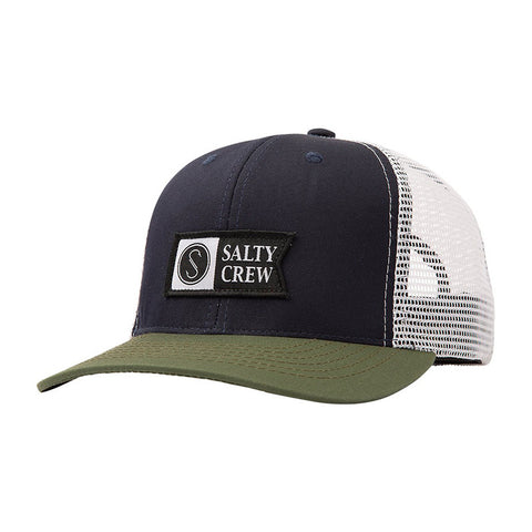 Salty Crew Pinnacle Retro Trucker Hat - Mist / Olive