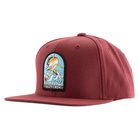 Salty Crew Poppin Off 6-Panel Hat - Burgundy