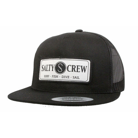 Salty Crew Rudder Trucker Hat - Black