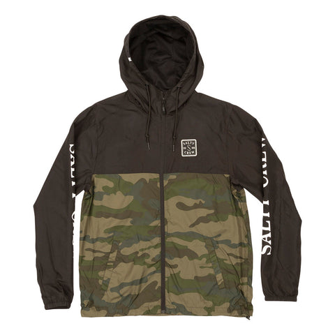 Salty Crew S-Hook Windbreaker Jacket - Black Camo
