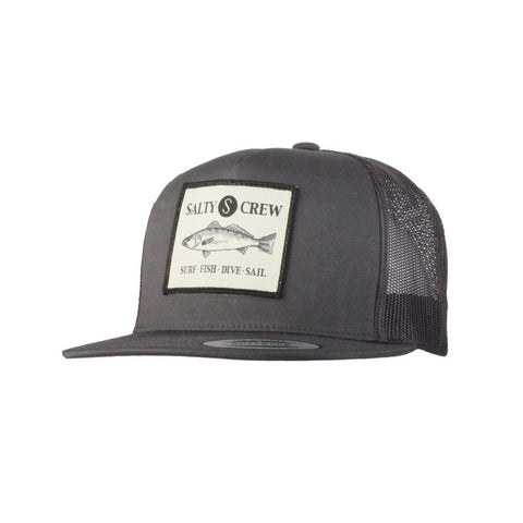 Salty Crew Seabass Trucker Hat - Charcoal