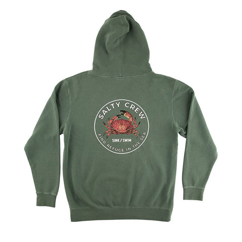 Salty Crew Softshell Overdyed Fleece - Alpine Green