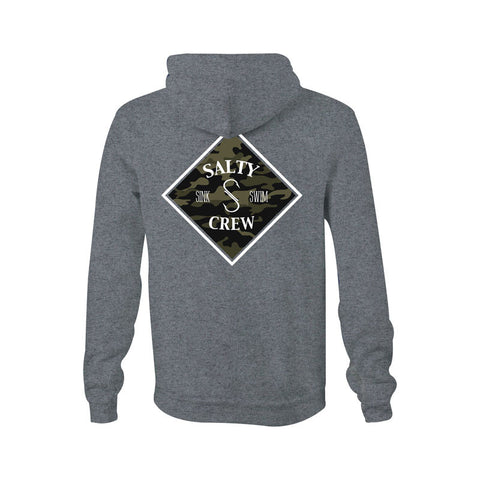 Salty Crew Tippet Camo Hoodie - Gunmetal Heather