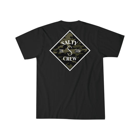 Salty Crew Tippet Camo Tee - Black