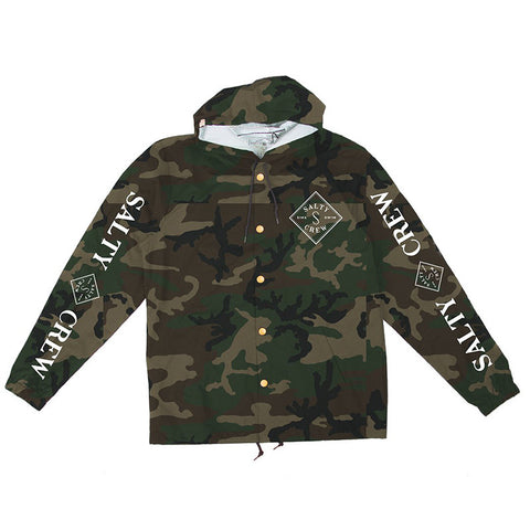 Salty Crew Tippet Cover Up Snap Jacket - Camo