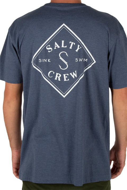 Salty Crew Tippet Premium S/S Tee - Harbor Heather - Back
