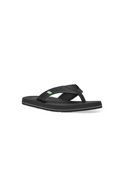 Sanuk Big Kids Root Beer Cozy Sandal - Black