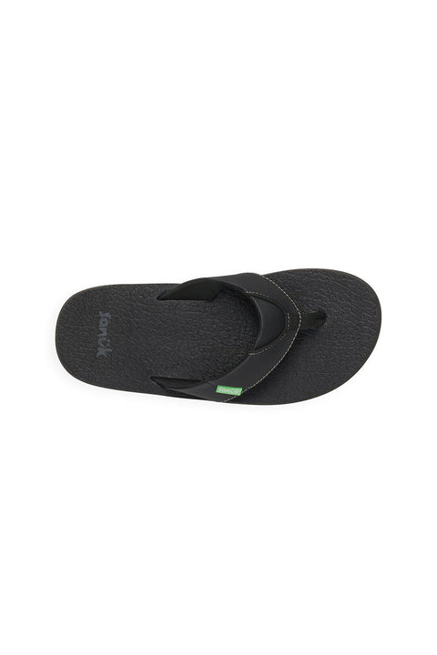 Sanuk Big Kids Root Beer Cozy Sandal - Black-top