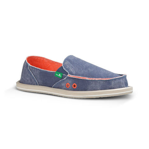 Sanuk Donna Distressed Sidewalk Surfers - Slate Blue