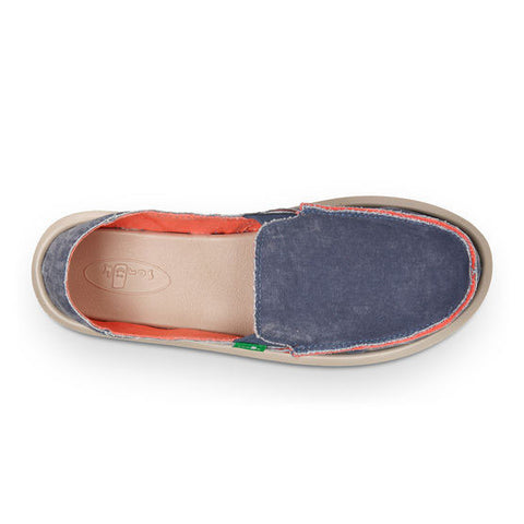 Sanuk Donna Distressed Sidewalk Surfers - Slate Blue