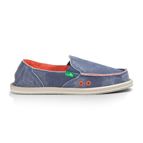 Sanuk Donna Distressed Sidewalk Surfers - Slate Blue