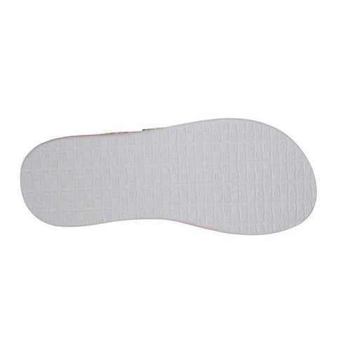 Sanuk Donna Girls Kids Sidewalk Surfers - Aqua / Pink Stripe