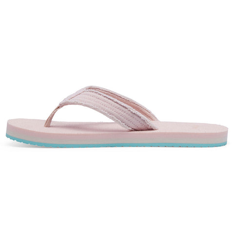 Sanuk Youth Fraidy Stacker Canvas Flip Flops - Pink Salt