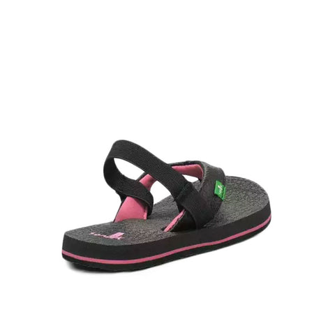 Sanuk Yoga Mat Girls Youth Sandal - Black / Pink