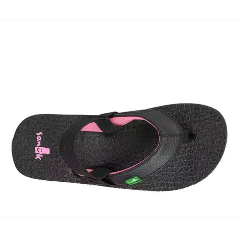Sanuk Yoga Mat Girls Youth Sandal - Black / Pink