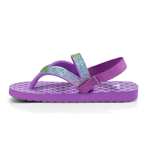 Sanuk Lil Selene Crystal Kid's Sandal - Rainbow / Hot Orchid