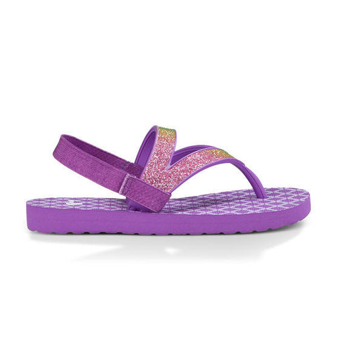 Sanuk Lil Selene Crystal Kid's Sandal - Rainbow / Hot Orchid