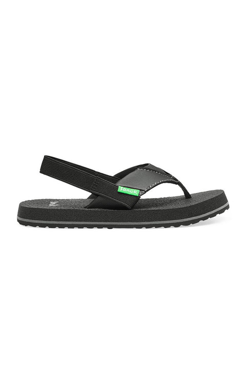 Sanuk Little Kids Root Beer Cozy Sandal - Black - Outer Side