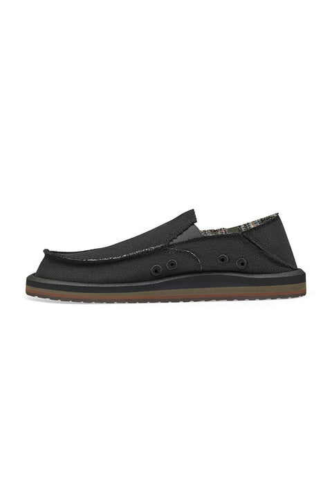 Sanuk Vagabond ST Hemp Sidewalk Surfers - Black - Inner Side