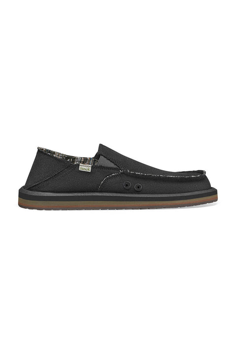 Sanuk Vagabond ST Hemp Sidewalk Surfers - Black