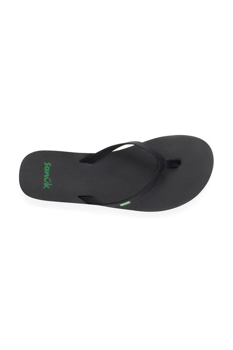 Sanuk Yoga Joy Sandal - Black - Top View