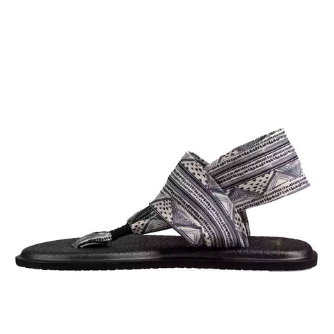 Sanuk Yoga Sling 2 Prints Sandal - Tan / Black Geo Stripes