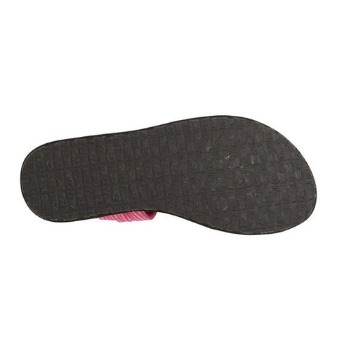Sanuk Yoga Sling Girls Youth Sandal - Fuchsia / Purple Stripes