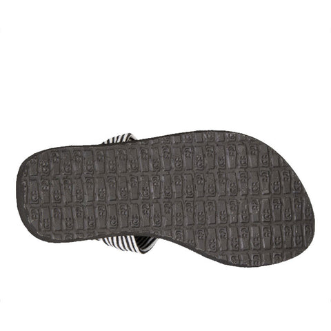 Sanuk Yoga Sling Girls Youth Sandal - Black / White Stripes