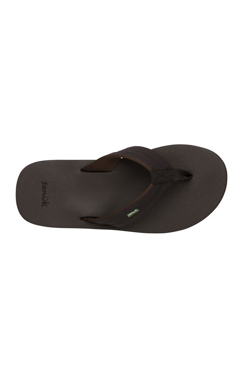 Sanuk Ziggy Water Friendly Sandal - Dark Brown - Top View