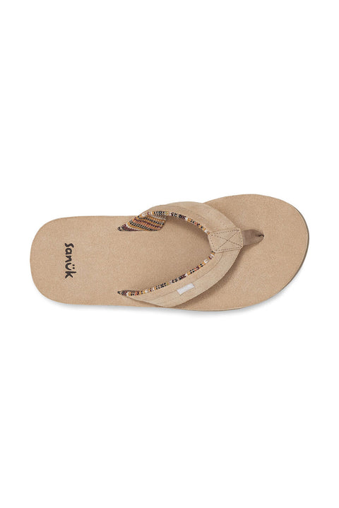 Sanuk Ziggy ST Suede Sandal - Tan - Top