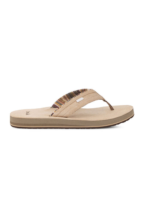 Sanuk Ziggy ST Suede Sandal - Tan - Outer Side