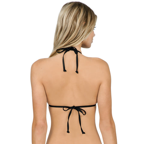 Volcom Simply Solid Halter Bikini Top - Black