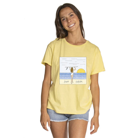 SisstrEvolution Sunset Girl S/S Knit Tee - Pina