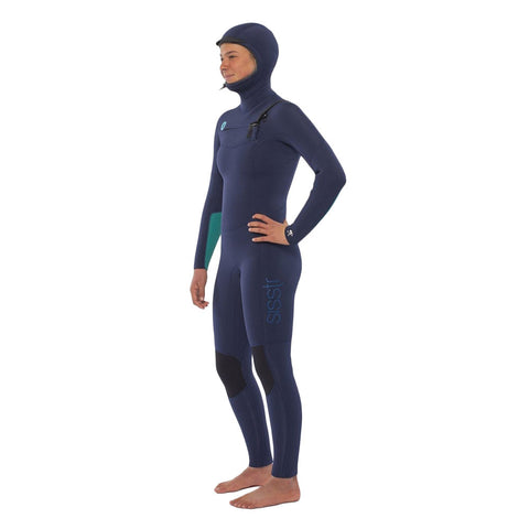 SisstrEvolution 5/4 Hooded Chest Zip Wetsuit - Strong Blue
