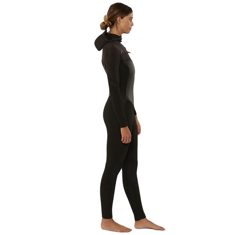 SisstrEvolution 7 Seas 5/4 Hooded Chest Zip Wetsuit - Black Heather
