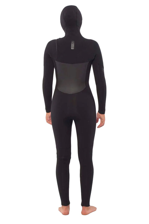 SisstrEvolution 7 Seas 6/5 Hooded Chest Zip Wetsuit - Solid Black