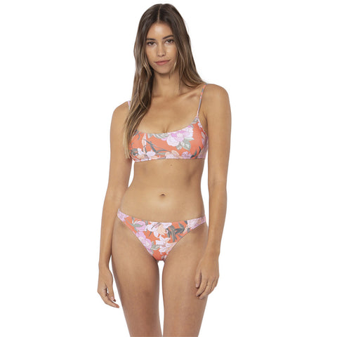 SisstrEvolution Ayla Knit Bralette Bikini Top - Coral Flame